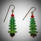 Large Christmas Tree Earrings