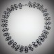 Black Silver Diamond Cut Necklace - 7619