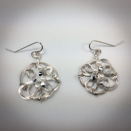 Diamonds and Pearl Earrings- 2361