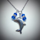 Silver Necklace with Large Dolphin Charm