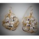 Gold Diamonds and Pearls Earrings